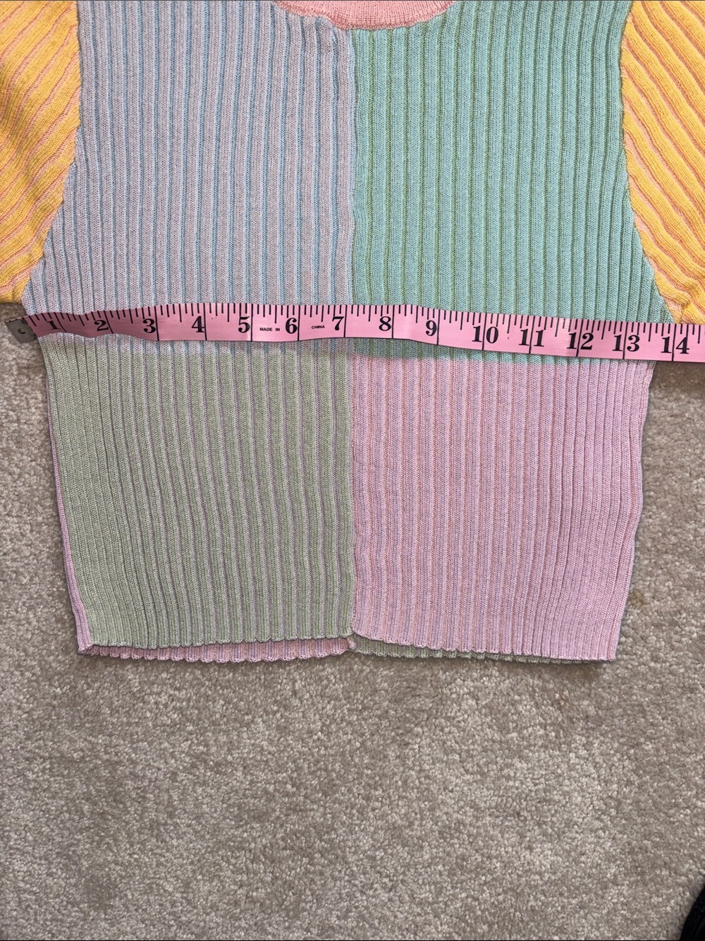 DIL Pastel Colorblock Ribbed Knit Top - Multicolor - Picture 5 of 7